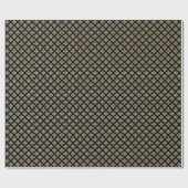 Blaues goldenes Sternenmuster Geschenkpapier (Flach)
