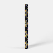 Blaues goldenes Sternenmuster Samsung Galaxy Hülle (Rechte Seite)