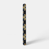 Blaues goldenes Sternenmuster Samsung Galaxy Hülle (Linke Seite)