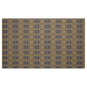 Blaues Goldkunst Nouveau Muster-Gewebe Stoff (Fat Quarter (45,7 x 55,9 cm))