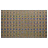 Blaues Goldkunst Nouveau Muster-Gewebe Stoff (Yard (91,4 cm))