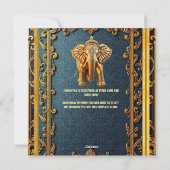 Blaues Goldmedaille-Brautparty Feiertagskarte (Rückseite)