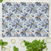 Blaues Goldmuster#17 ID1009 Geschirrtuch (Gefaltet)