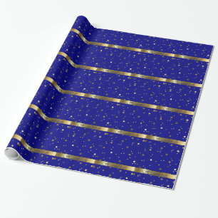 Blaues GoldPackpapier Chanukkas Geschenkpapier