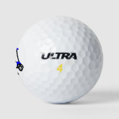 Blaues Golf Buggy Design Golfball (Logo)
