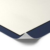 Blaues Golfturnier-Willkommensposter Poster (Ecke)