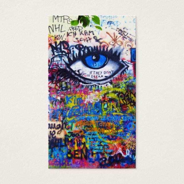Blaues Graffiti-Auge (Vorderseite)