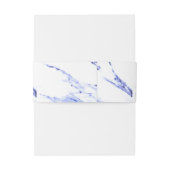 Blaues Granitmuster aus weißem Marmor Einladungsbanderole (Rückseitenbeispiel)