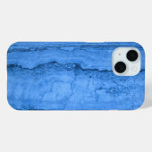 Blaues Granitmuster, blauer Marmor, blauer Stein Case-Mate iPhone Hülle (Rückseite (Horizontal))
