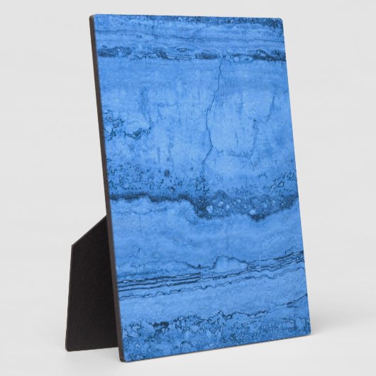 Blaues Granitmuster, blauer Marmor, blauer Stein Fotoplatte (Seite)