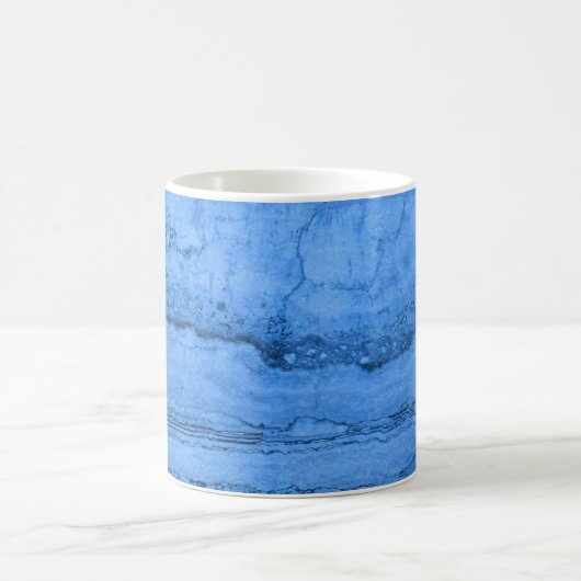 Blaues Granitmuster, blauer Marmor, blauer Stein Kaffeetasse (Mittel)