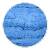 Blaues Granitmuster, blauer Marmor, blauer Stein Keramikknauf (Vorderseite)