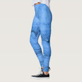 Blaues Granitmuster, blauer Marmor, blauer Stein Leggings (Links)