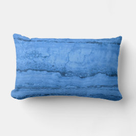 Blaues Granitmuster, blauer Marmor, blauer Stein Lendenkissen