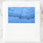 Blaues Granitmuster, blauer Marmor, blauer Stein Rechteckiger Aufkleber (Tasche)