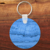 Blaues Granitmuster, blauer Marmor, blauer Stein Schlüsselanhänger (Vorderseite)