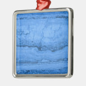 Blaues Granitmuster, blauer Marmor, blauer Stein Silbernes Ornament (Links)