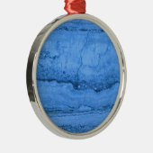 Blaues Granitmuster, blauer Marmor, blauer Stein Silbernes Ornament (Rechts)