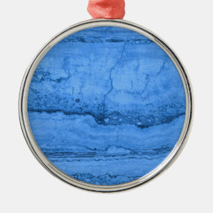 Blaues Granitmuster, blauer Marmor, blauer Stein Silbernes Ornament