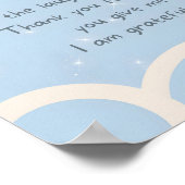 Blaues Grateam Kindergebet Poster (Ecke)