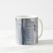 Blaues Grau-abstrakte Tasse (VorderseiteRechts)