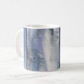 Blaues Grau-abstrakte Tasse (Vorderseite Links)