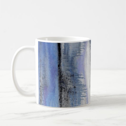 Blaues Grau-abstrakte Tasse (Links)