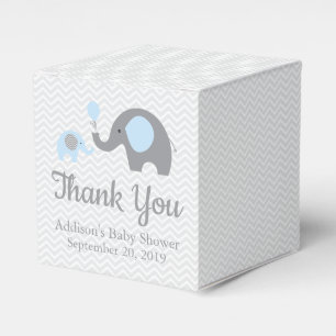 Blaues Grau-Elefant-themenorientierter Geschenkschachtel