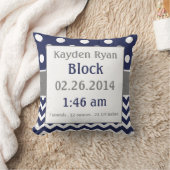 Blaues Grau-personalisiertes Kissen (Decke)