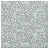 Blaues Grau-Vintages Blumenmuster-Gewebe Stoff (Muster)
