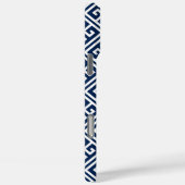 Blaues griechisches Schlüsselmuster Case-Mate iPhone Hülle (Rückseite / Rechts)