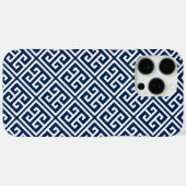 Blaues griechisches Schlüsselmuster Case-Mate iPhone Hülle (Rückseite (Horizontal))