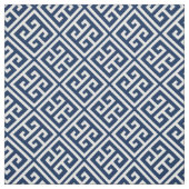 Blaues griechisches Schlüsselmuster Stoff (Muster)