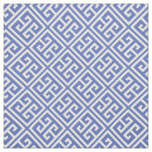 Blaues griechisches Schlüsselmuster Stoff (Muster)