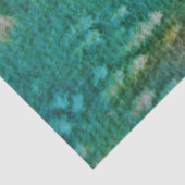 Blaues Grün-Aquarell Seidenpapier (Ausschnitt)