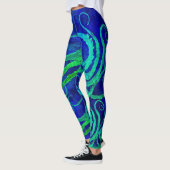 Blaues Grün der Kraken-8 - Leggings (Links)