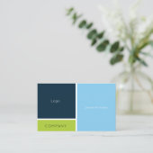 Blaues Grün der modernen geometrischen Spalte Visitenkarte (Stehend Vorderseite)