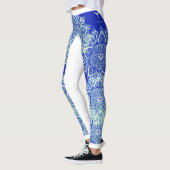 Blaues Grün-Eismandala-Leggings Leggings (Links)