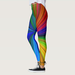Blaues Grün-Gelb-personalisierte Leggings