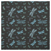 Blaues Grün-Libellen Stoff (Muster)