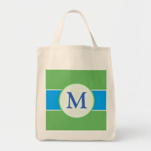 Blaues Grün-Muster-Taschen Tragetasche