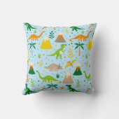 Blaues Grün-Orangen-Kissen Kissen (Rückseite)