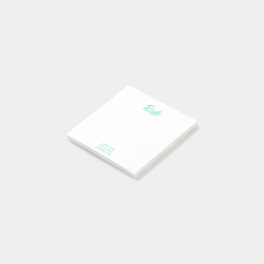 *~* blaues Grün u. Türkis Reiki schillernd Post-it Klebezettel (angewinkelt)