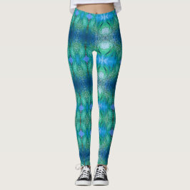 Blaues Grün-vibrierende bunte Leggings