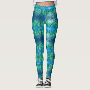 Blaues Grün-vibrierende bunte Leggings