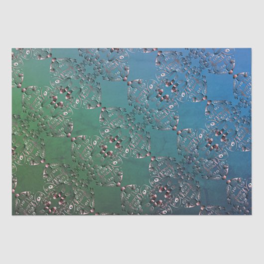 Blaues Grünbuch mit dem Titel "Danke" - Gewebepapi Seidenpapier (Vorderseite)