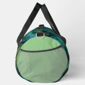 Blaues grünes AI-Fraktal-Muster Duffle Bag (Rechts)