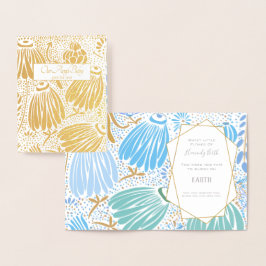 Blaues grünes Beileid Tod des Kindes Folienkarte