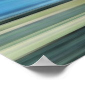 Blaues Grünes Grau von Meadow Field Sky Cloud Land Poster (Ecke)