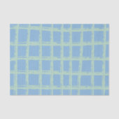 Blaues, grünes Hand gemaltes Zwirn-Musterpapier Seidenpapier (Vorderseite)